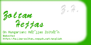 zoltan hejjas business card